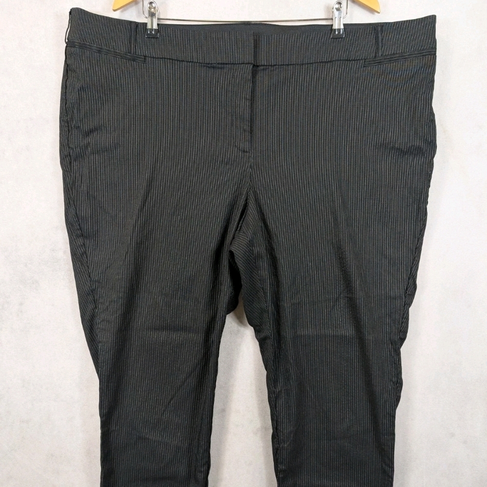 Lane Bryant Black Pinstripe Trousers